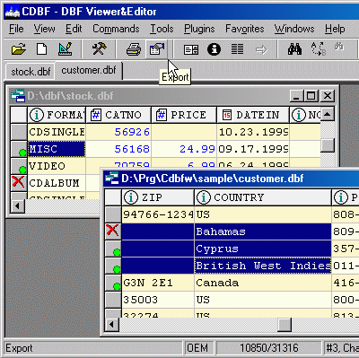 True DBF Editor Screenshot